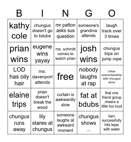 Mr. STEM Bingo Card