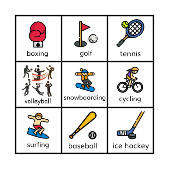 Sports bingo! Bingo Card