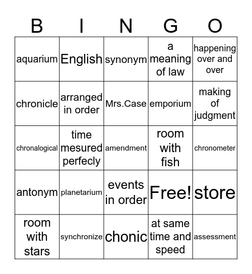 Bingo boi Bingo Card