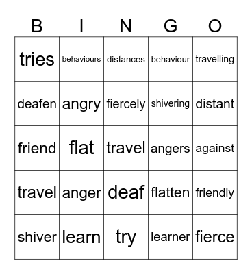 Feb 27 Bingo Card