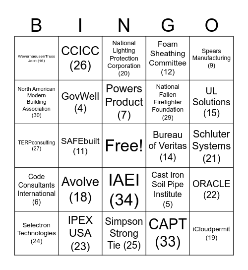 CCICC Exhibitor Meet & Mingle Bingo! Bingo Card