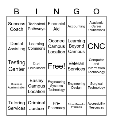 TCTC Bingo Card
