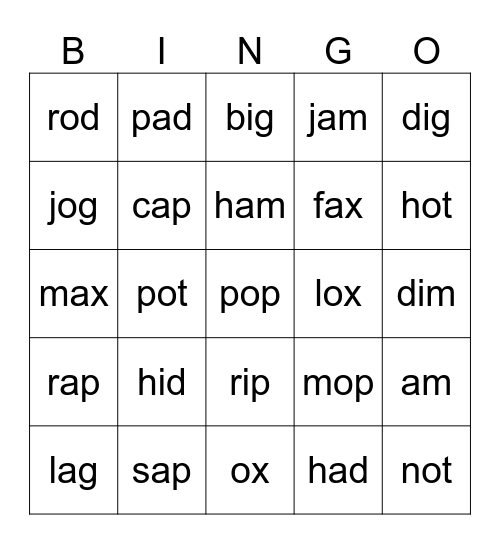 Bingo Card