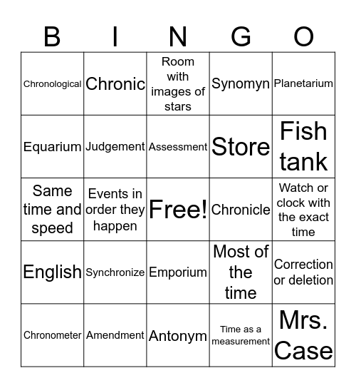 Peyton Bingo Card