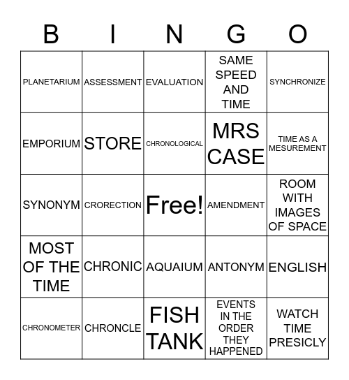 BINGO Card