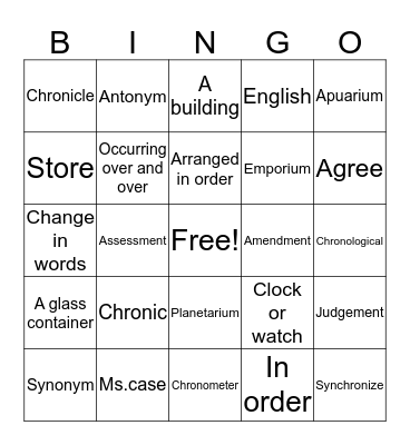 Hockey Bingo Card