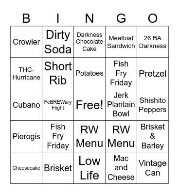 Server Bingo Card