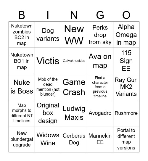 Paradox Junction Bingo Card