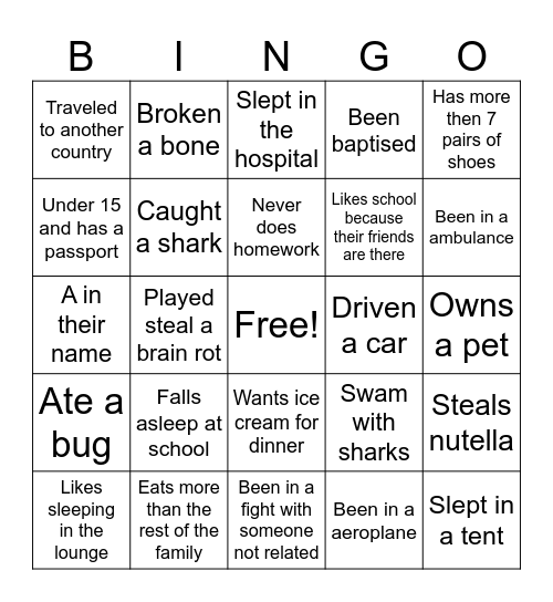 FIND SOMEONE WHO... Bingo Card