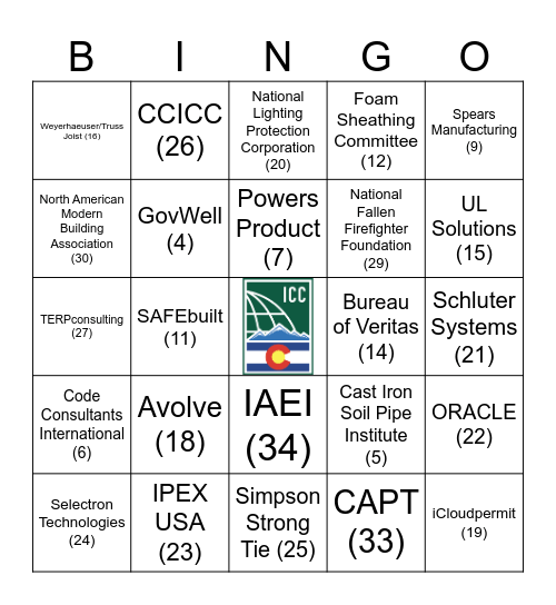 CCICC Exhibitor Meet & Mingle Bingo! Bingo Card