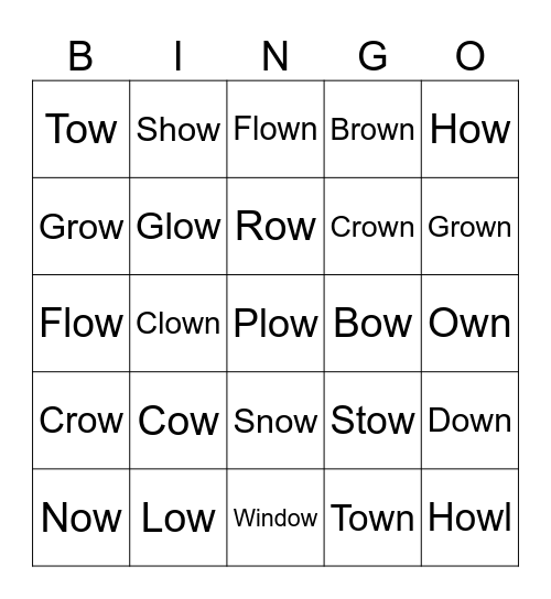 Ow bingo Card
