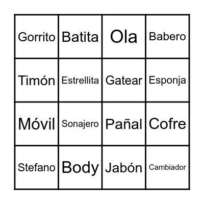 Bingo - Baby Shower de Gianluca Bingo Card