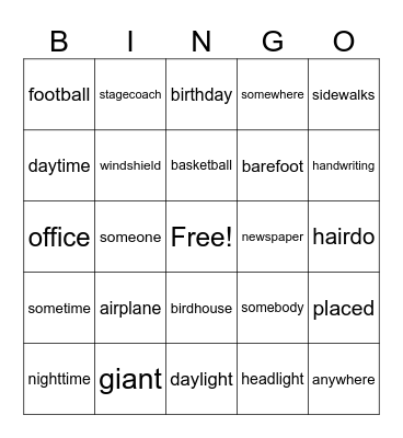 5.1 Bingo Card