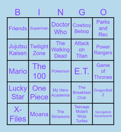 Marietta the Gathering Musical Bingo Card