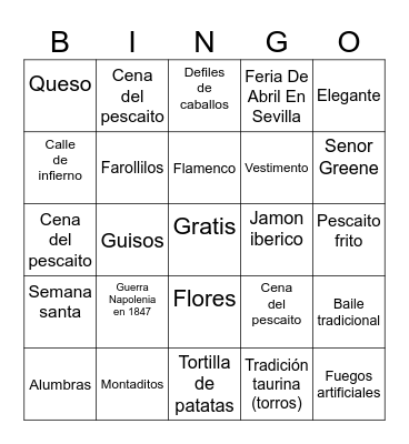 loteria Bingo Card