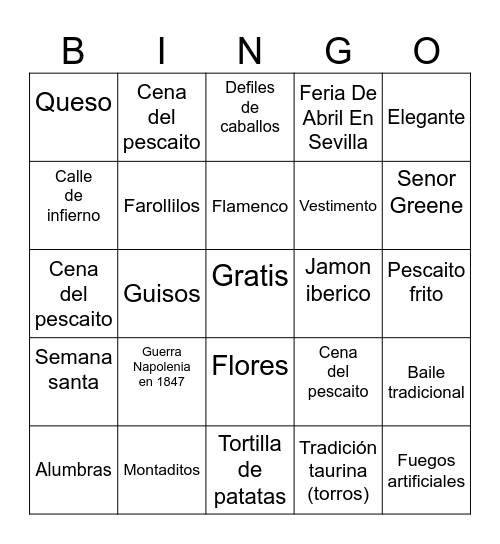 loteria Bingo Card