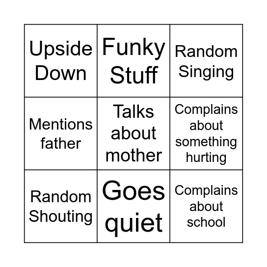 Funky Brain Bingo Card
