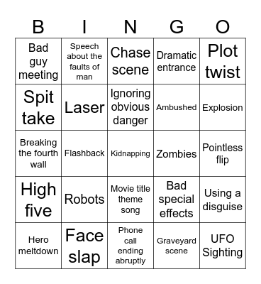 BINGOFLIX: I'm Gonna Git You Sucka Bingo Card