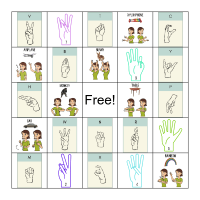 Sign Language - Book Bingo Card