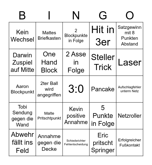 Heimspiel - Vallstedt Vechelde Vikings Bingo Card