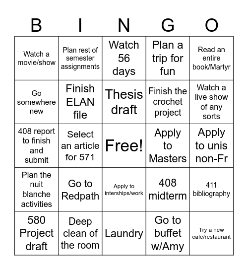 Spring Reading Break🌸 Bingo Card