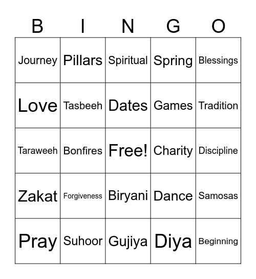 Threads of Tradition Bingo Card