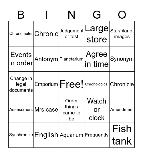 Peace for life Bingo Card