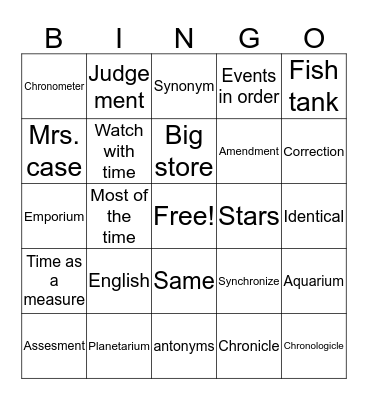 CAYLOR ELLIS Bingo Card
