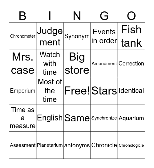 CAYLOR ELLIS Bingo Card
