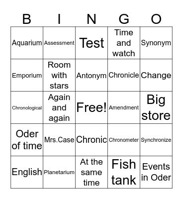 Bananana  Bingo Card