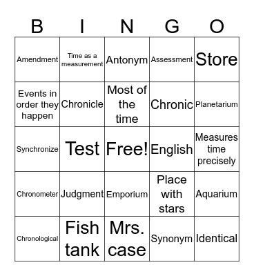 Kole karsky Bingo Card