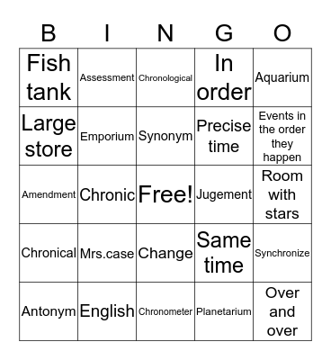 BINGO Card