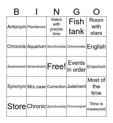 Bingo Card
