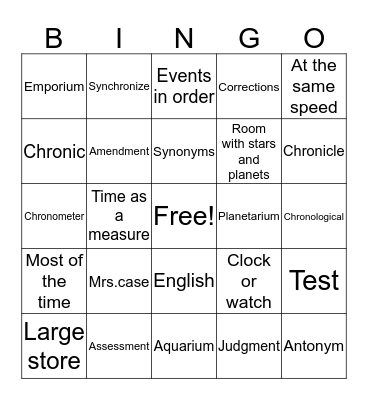 Brady Bingo Card