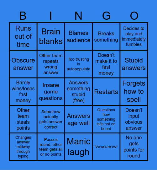 V1.1 Bingo Card