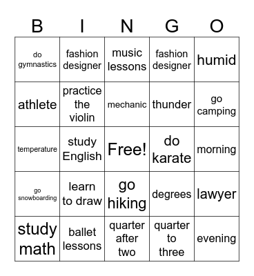 Bingo Card