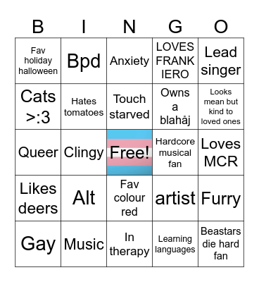 Me bingo! Bingo Card