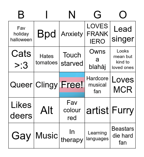 Me bingo! Bingo Card