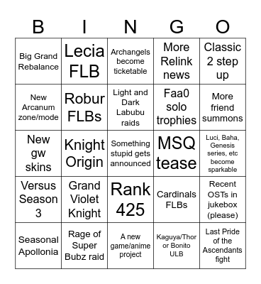 GBF 2026 Stream Bingo Card