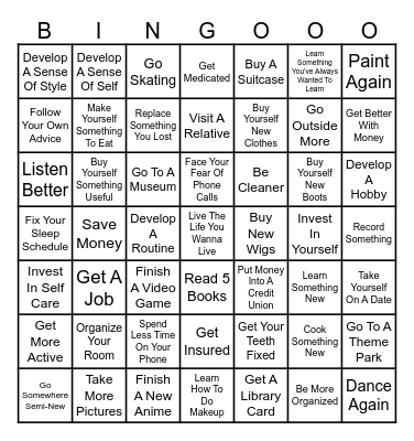 Let’s Get It!!! Bingo Card