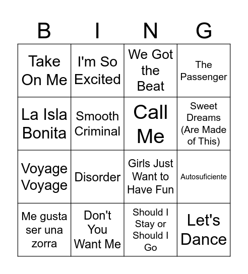 CUMPLE CLARA Bingo Card