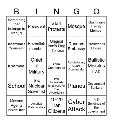 #1 yad raw Bingo Card