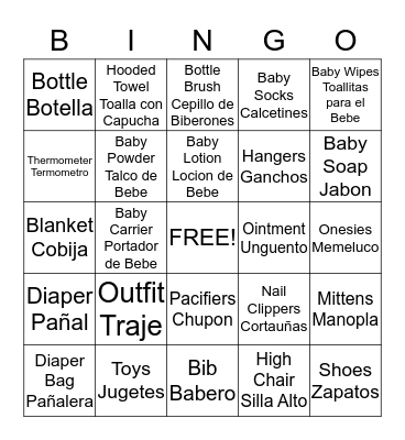 It's A Boy! Bingo Card