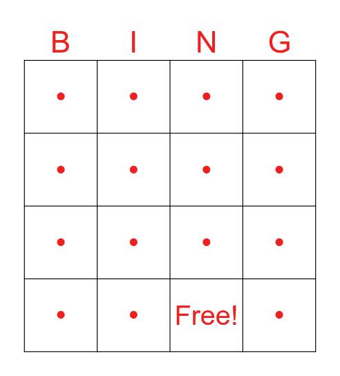 Purim Bingo Card
