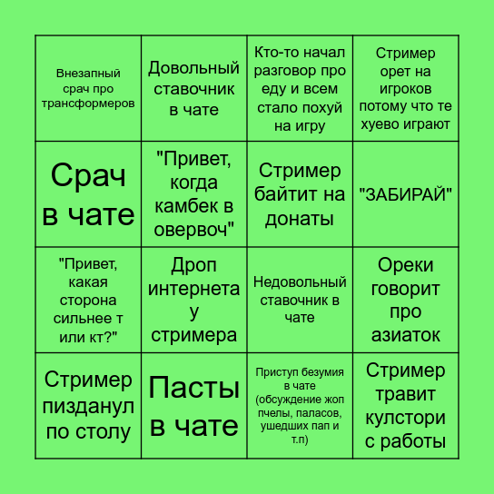 twitch.tv/outbreak VCT Masters Santiago EVIL bingo Card