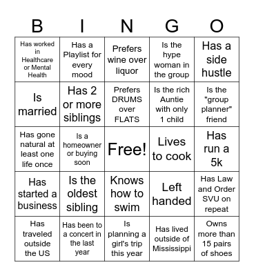 GALENTINE'S BINGO Card
