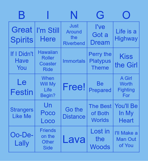B i b b i d i   B o b b i d i Bingo Card