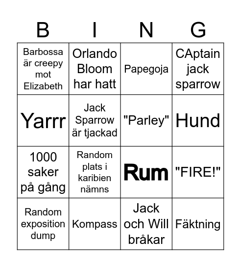 PIRATBINGO Card