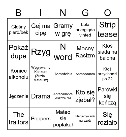 2850372020 Bingo Card