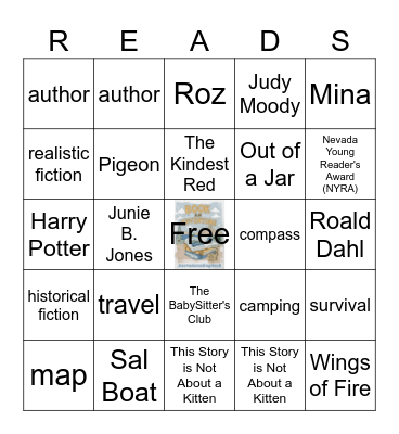 NEVADA READING WEEK Bingo Card